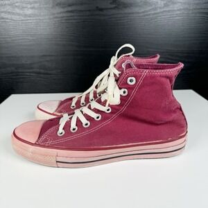 VTG 90s Converse Chuck Taylor Dark Pink High Top Men's 7.5 Women's 9 -USA - READ